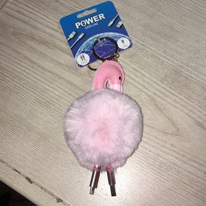 Power Data Line Flamingo USB Keychain: